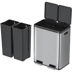 EKO - Basurero reciclaje pedal acero Essential 44L