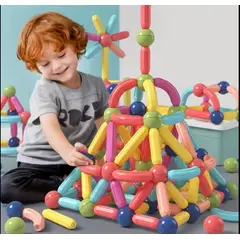 GENERICO - JUGUETE DE BLOQUES MAGNETICOS 84 pzas