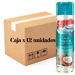 GENERICO - AMBIENTADOR SPRAY SAPOLIO COCO 360ML CAJA X 12 UNIDADES.