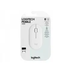 LOGITECH - Mouse Pebble M350 Silent Wireless/Bluetooth White