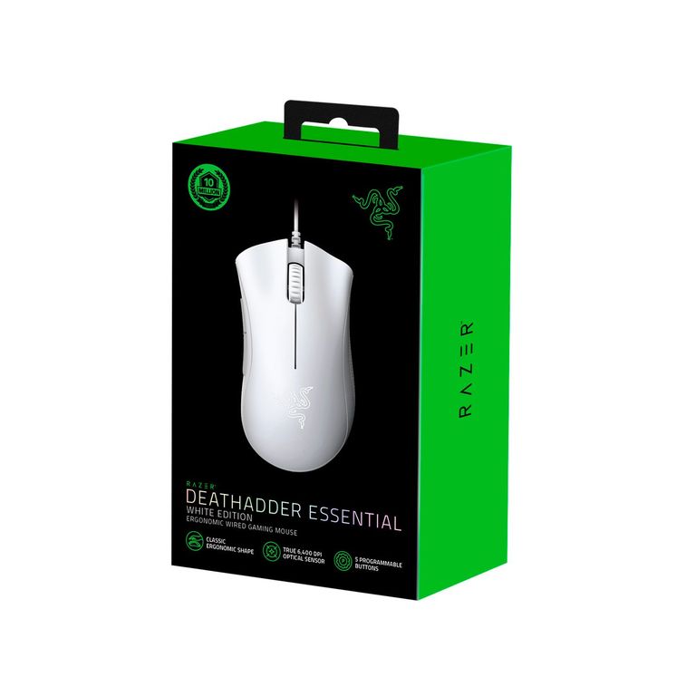 Mouse Deathadder Essential 6400 Dpi-White