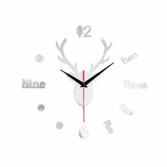 GENERICO - Reloj de Pared 3D de Reno con Relieve Modelo 2023 Sala Hogar Oficina