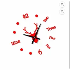 GENERICO - Reloj de Pared 3D de Reno con Relieve Modelo 2023 Sala Hogar Oficina