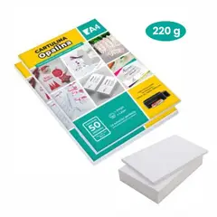 GENERICO - Cartulina opalina lisa blanca 220gr-pack 50 unid.