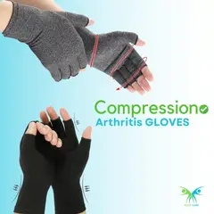 FISIO CARE TU BIENESTAR PRIMERO - Guantes compresión TALLA S GRIS dolor artritis inflamación