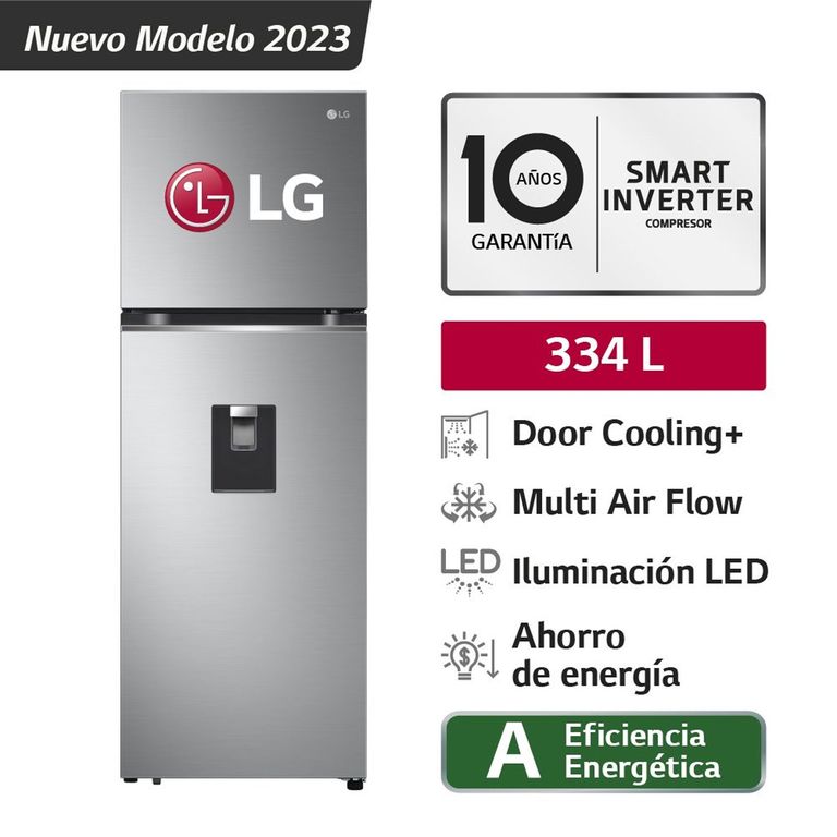 REFRIGERADORA 334L GT33WPP TOP FREEZER DOOR COOLING PLATEADA