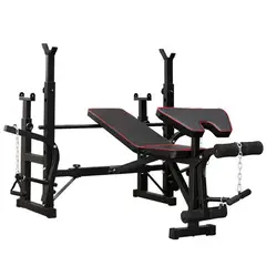 REAL FITNESS PERU - Banca DDS Multifuncional doble rack PRO