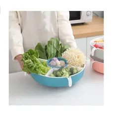 GENERICO - Bandeja Giratoria Piqueos Ensaladas Frutas con Escurridor A