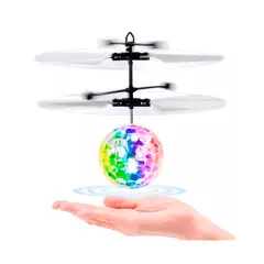 GENERICO - Mini Helicóptero -Esfera con Luces y sensor de movimiento