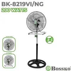 BOSSKO - VENTILADOR DE 18” MOTOR DE 200W - PLATEADO