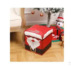 GENERICO - PUFF CAJA ORGANIZADORA NAVIDAD PAPA NOEL