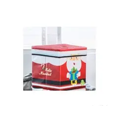 GENERICO - PUFF CAJA ORGANIZADORA NAVIDAD PAPA NOEL