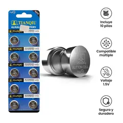 GENERICO - PILAS AG13 LR44H TIANQIU. BLISTER DE 10 PILAS