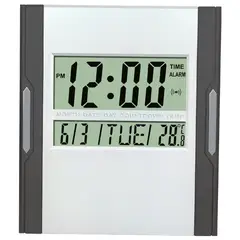 GENERICO - Reloj De Pared LCD con Calendario y Temperatura Ambiente