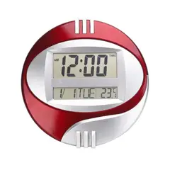 GENERICO - Reloj De Pared LCD con Calendario y Temperatura Ambiente