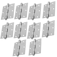 HERMEX - Bisagra cuadrada 3-1/2" acero cromo mate Pack 10 piezas