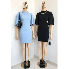 GENERICO - Vestido Midi Espalda Descubierta Meghan Color Negro Estacion 108