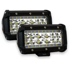 GENERICO - Par Faro Barra De 30 Led / 72w Luz Fija Alto Brillo