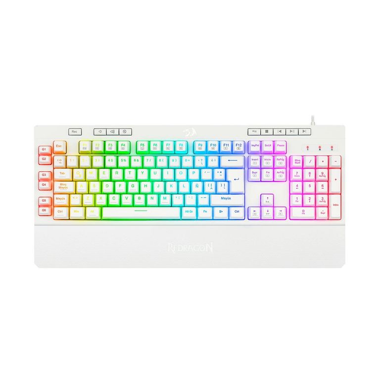 Teclado Gamer Shiva Spanish K512W Rgb White