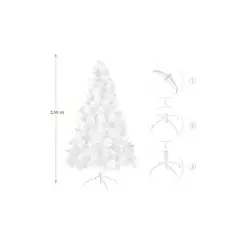 GENERICO - ARBOL DE NAVIDAD PREMIUM BLANCO 2,10 M.