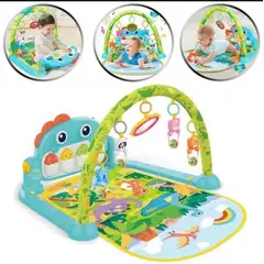 HUANGER - Gimnasio para Bebe con Piano Musical 3 en 1 Color Verde