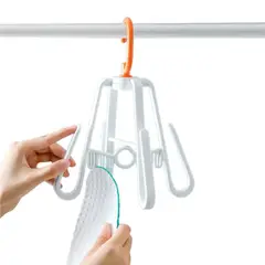 GENERICO - Colgador de Zapato Giratorio Gancho Ajustable Blanco