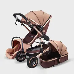 BABYKISS - COCHE DE BEBE DE LUJO 3 EN 1 ELEGANTE CON ASIENTO DE HUEVITO