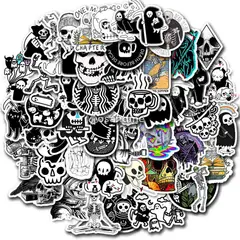 GENERICO - Sticker Calaveras pack 50 pegatinas skull resistente al agua