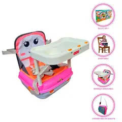 CUZKA - Silla Comedor Portátil «PORTA» Pink
