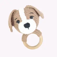 GENERICO - Sonaja 2 en 1 Perrito Amigurumi