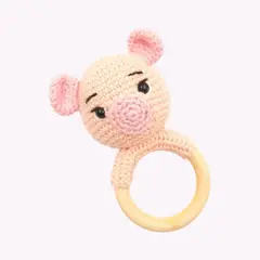 GENERICO - Sonaja 2 en 1 Cerdito Amigurumi