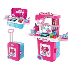 GENERICO - Juguete Set de Cocina 3 en 1 Maletín Kitchen