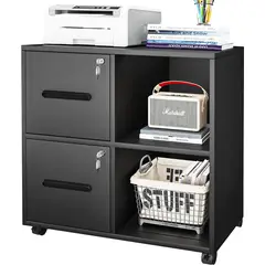 AMUEBLE - MUEBLE AUXILIAR PARA IMPRESORA "LEXIS" NEGRO tiendas