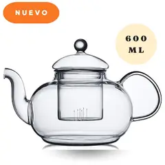 GENERICO - Tetera Transparente con Infusor Extraíble 600 ML