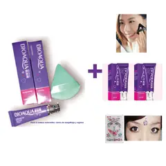 BIOAQUA - Pack Pink: 2 Aclarantes pink rose+borla para maquillaje+regalos