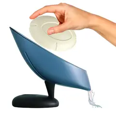 ELMEJORPRECIO - Pack De 2 Jabonera Giratoria Con Escurridor Azul