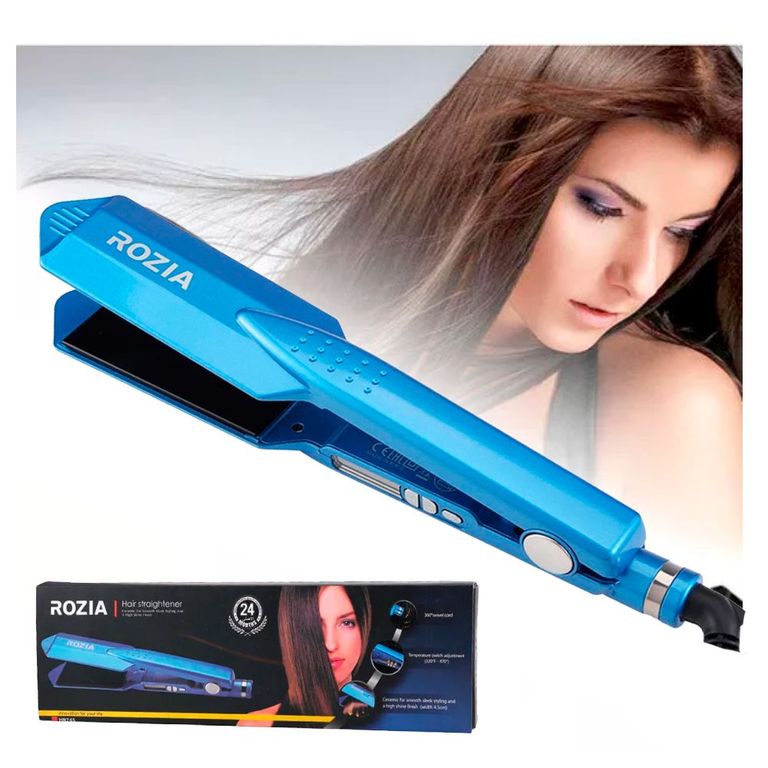 Plancha Para Cabello Alisadora Rozia Termica De Turmalina 470º