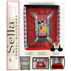 GENERICO - Corral Plegable plastificado 113 x 80cm Sella Rojo