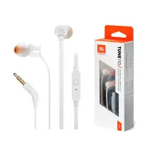 JBL - Audifono Tune 110 Microfono Conector 3.5mm Blanco