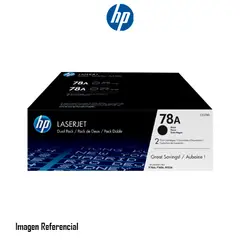 HP - TONER 78AD DUAL PACK COLOR NEGRO PARA LASERJET PRO P/N CE278AD