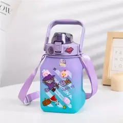 GENERICO - TOMATODO KAWAII 1.5 Litro PEGATINAS COLOR MORADO