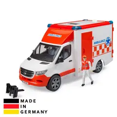 BRUDER - Juguete Ambulancia de Emergencia con Muñeco 02767