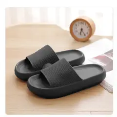 AURELA - CloudSlides™ - Sandalias Pantuflas Cómodas y Ligeras 36 - 37 Negro