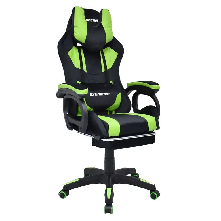 Silla Gamer Sapp Gamuza Cuerina Color Verde
