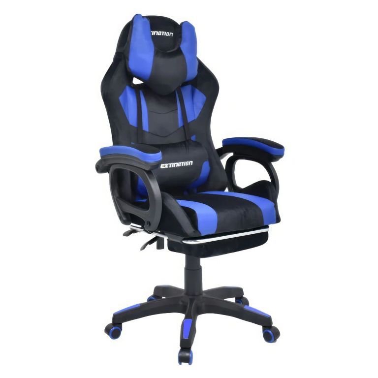 Silla Gamer Sapp Gamuza Cuerina Color Azul