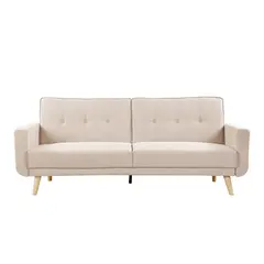 PAZART MUEBLES - SOFÁ CAMA FUTÓN MAURICE BEIGE CLARO
