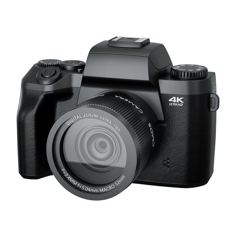 Cámara Profesional 64MP, Zoom 16X, 4K, WiFi,Pantalla 4 pulgadas Táctil