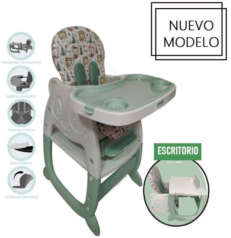 Silla de Comer PANDA 3 EN 1 Verde