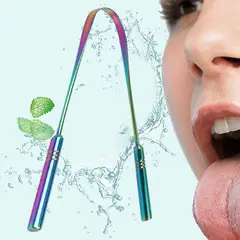 GENERICO - Limpiador Raspador De lengua De Acero Inoxidable Multicolor