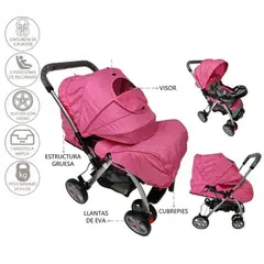BABY KITS - Coche Mecedor ELITE Rosado